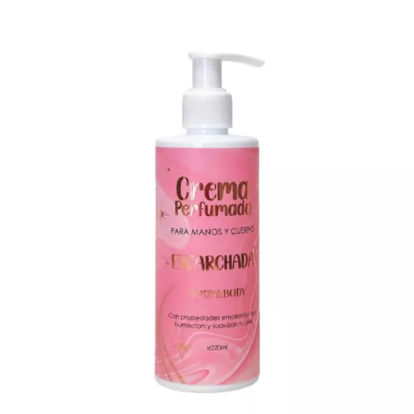 Body & Body Crema Perfumada Escarchada Body & Body Etiqueta Color Palo Rosa (220 ml)- Escoge la Fragancia